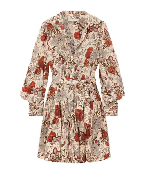 Simona floral ruffled mini dress
