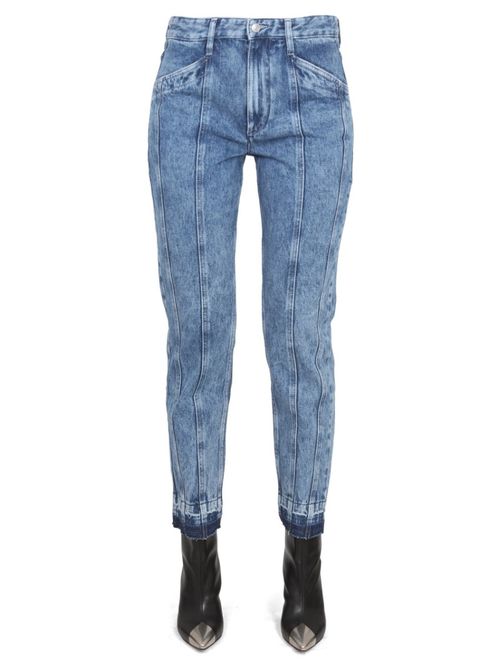 Denim Tapered High Rise Jeans