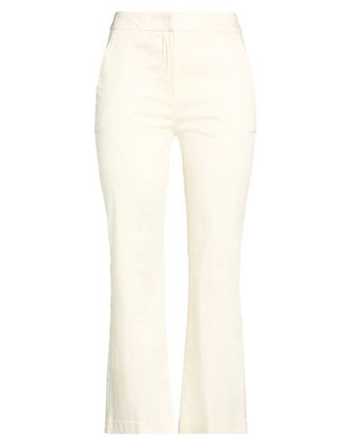 Woman Pants Ivory Size 4 Cotton, Elastane