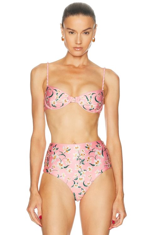 Agua by Agua Bendita Magdalena Bikini Top in Promesa - Pink. L also in M