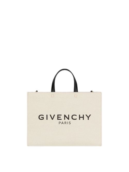 Givenchy Ivory Canvas Medium G Shopping Bag