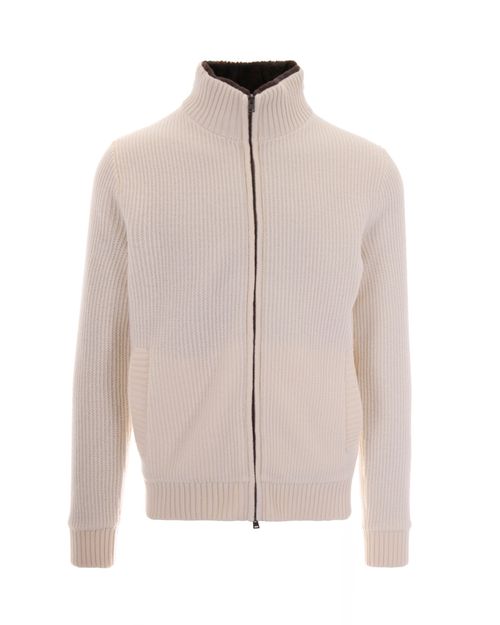 Off White Knitted Cardigan