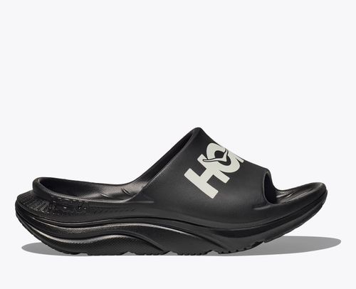 HOKA Ora Athletic Slide Shoes in Black/White