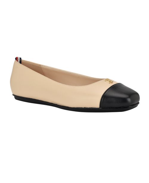 Women's Bekim Cap Toe Ballet Flat - Medium Natural, Black