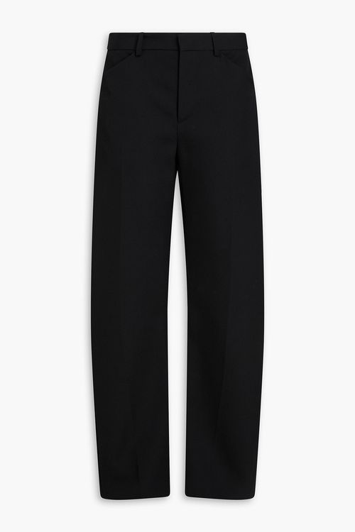 Wool-twill straight-leg pants - Black - US 2