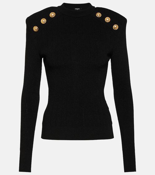 Embellished knit sweater