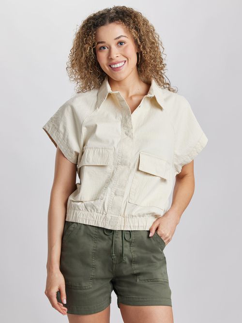 Shawna Short Sleeve Jackets for Women by UNIONBAY, Alabaster