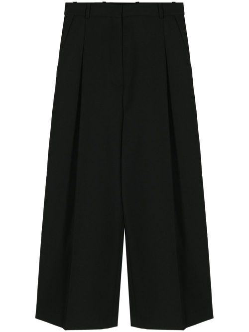 Virgin wool tailored trousers - Black