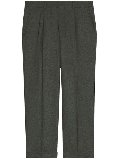 Pleated tapered trousers - Grey
