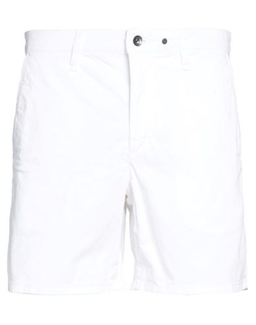Man Shorts & Bermuda Shorts White Size 28 Cotton, Elastane