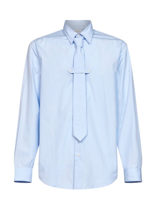 Cotton Poplin Shirt — Blue