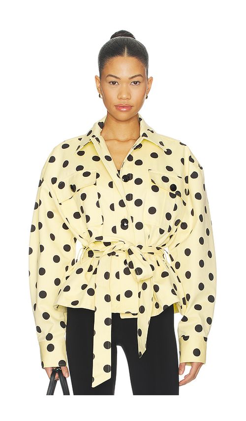 Franoise Wanda Overshirt in Polka Dot Lemon. 40 also
