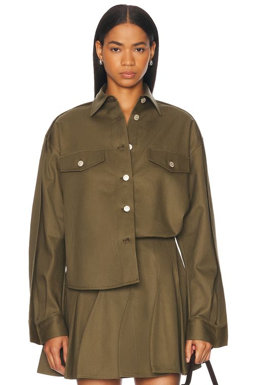 AnOnlyChild Burns Shirt in Olive Green - Green.  XS also in L