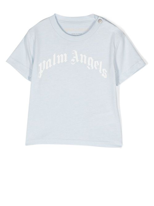 Logo-print short-sleeve T-shirt - Blue