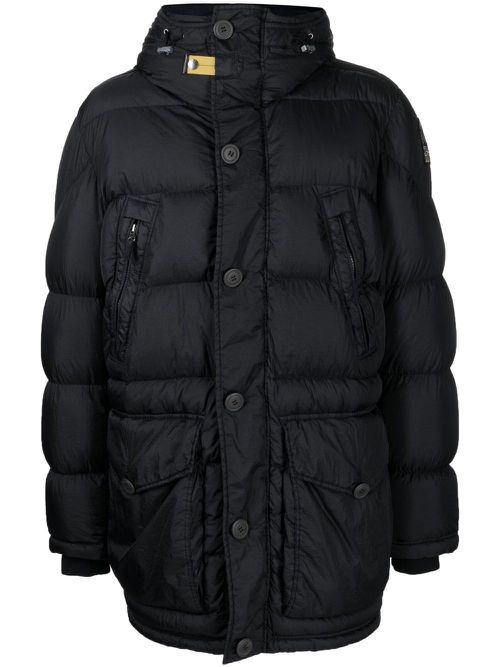 Padded hooded jacket - Black
