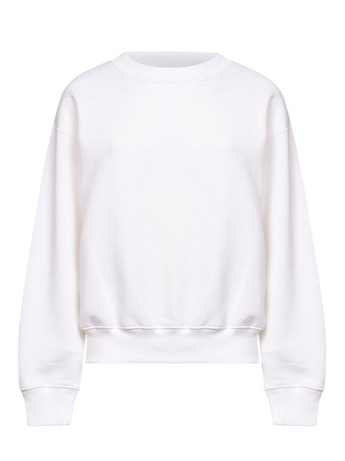 Pony-Embroidered Crewneck Sweatshirt — White