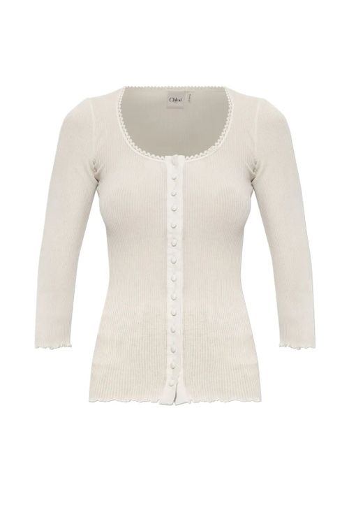Ribbed Cotton Jersey Bodysuit — White