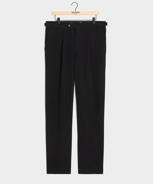 Italian Sueded Linen Side Tab Trouser