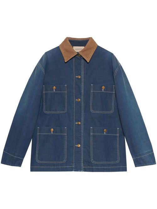 Longline denim jacket - Blue