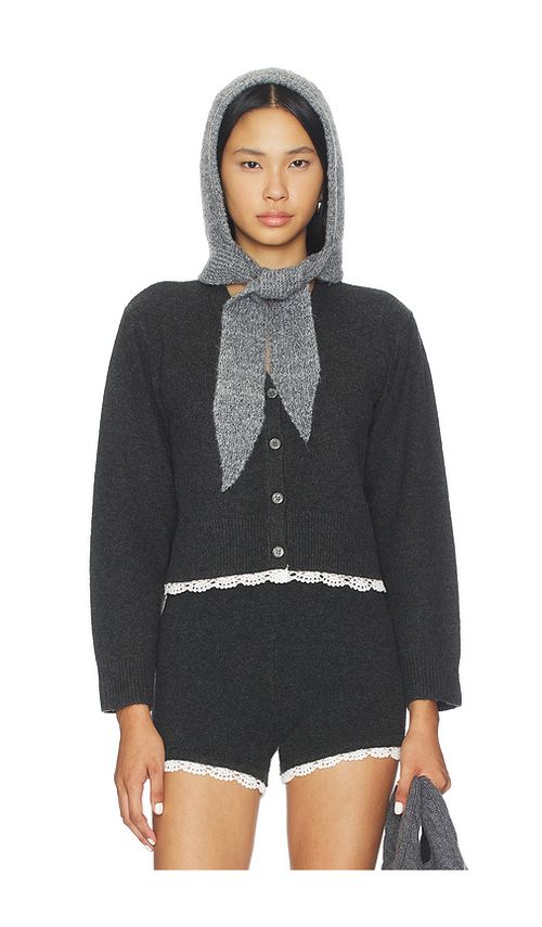 Line & Dot Inara Cardigan in Charcoal. L. Also in M