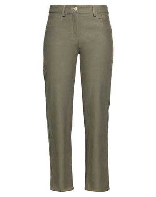 Virna Drò Woman Jeans Military green Size 4 Cotton, Elastane