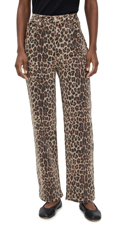 Leopard Lucia Scallop Detail Jeans Leopard