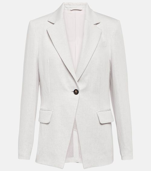 Cotton and linen blazer