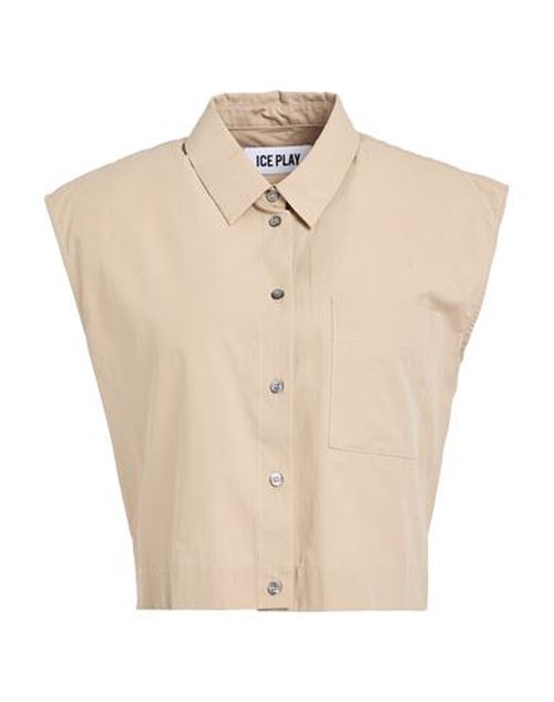 Woman Shirt Khaki Size 2 Cotton