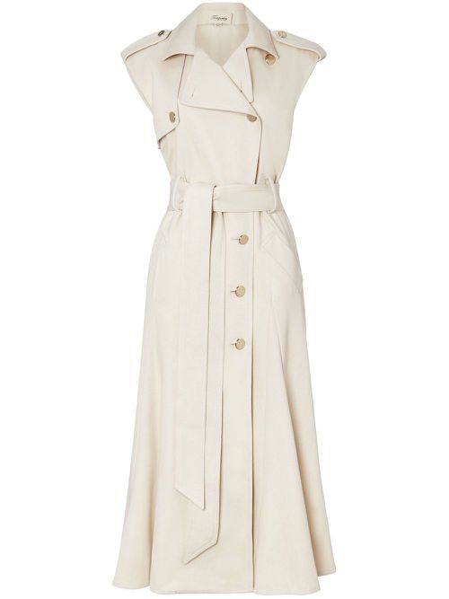 Temperley London Javier sleeveless trench coat - Neutrals