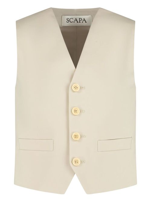 V-neck waistcoat - Neutrals