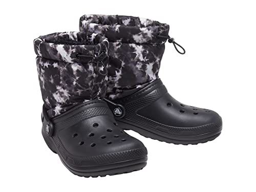 Crocs Unisex Classic Lined Neo Puff Fuzzy Winter Boots Snow Black
