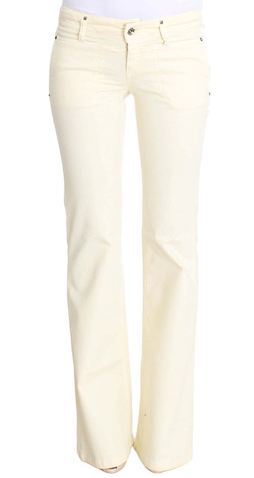 Cotton Stretch Flare Jeans — White