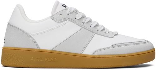 A.P.C. White & Gray Plain Sneakers