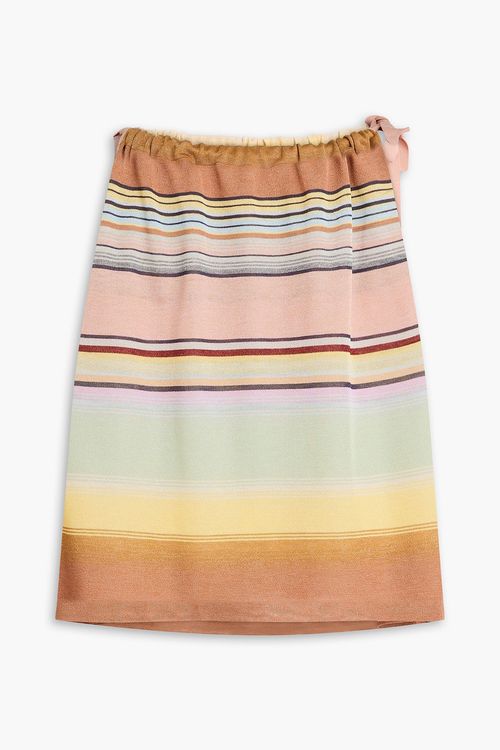 Metallic striped knitted top