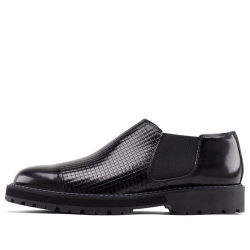 Side Gore Leather Ankle Boots 'Black'