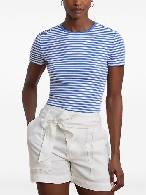 Striped crew-neck T-shirt - Blue