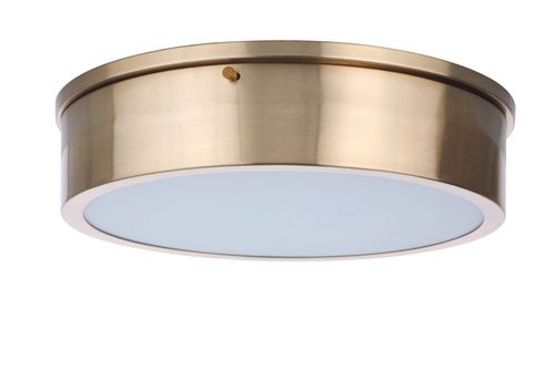 Satin Brass LED Flushmount from the Fenn Collection