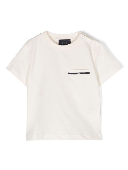 Pocket-detailed cotton T-shirt - White