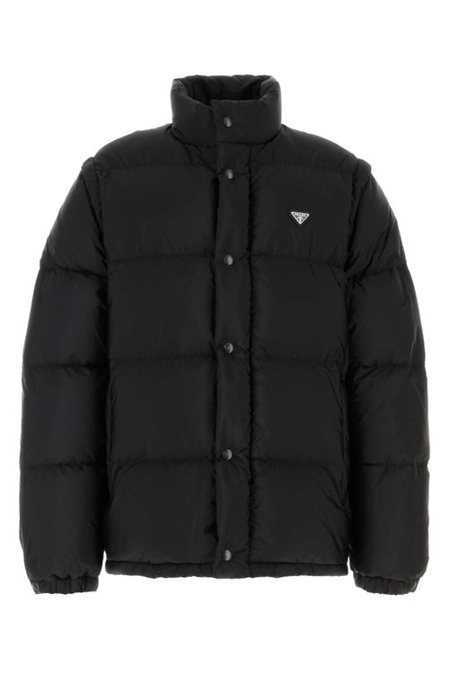 Recycled Nylon Down Jacket — Black