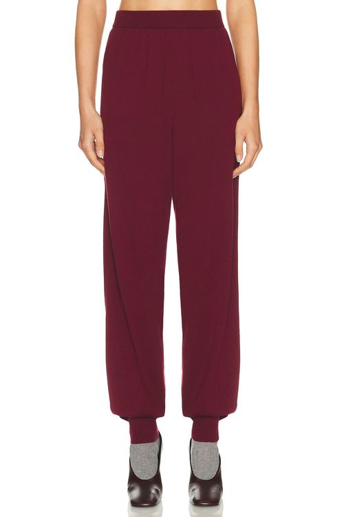 Helsa Kerstin Knit Jogger in Oxblood - Burgundy. M also in XXS, XS, S