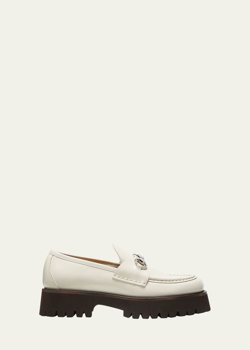 Sylke Leather Bit Loafers