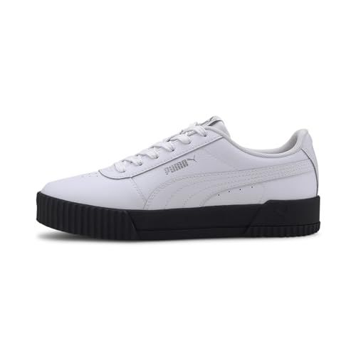 PUMA Women's Carina Street Basketball, White Putty Beige, 7.5 AU