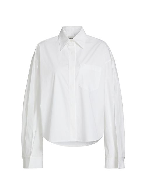 Women's Just A Pinch Bartley Poplin Cotton Shirt - White