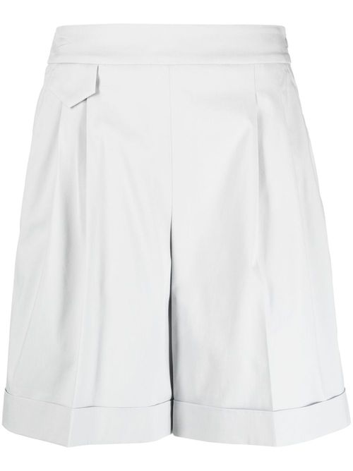 Cotton-blend tailored shorts - Blue