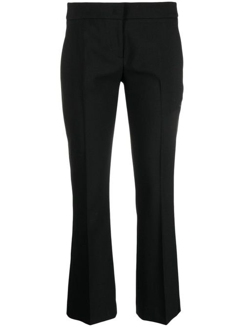 Low-rise cropped trousers - Black