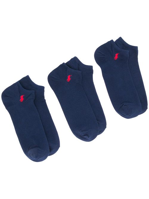Pony motif ankle socks - Blue
