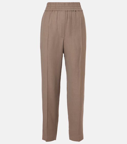 Mid-rise straight pants