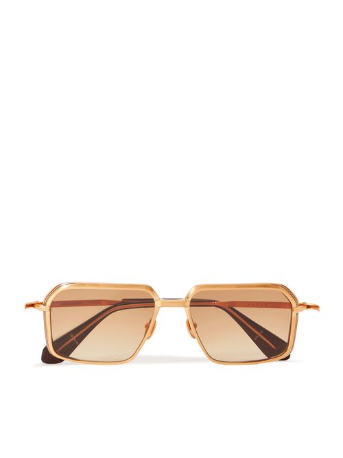 Vasco Square-Frame Gold-Tone Sunglasses