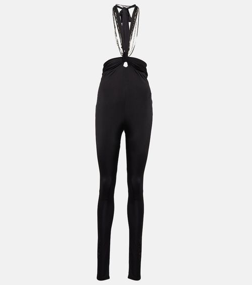 Ruby halterneck high-rise slim pants