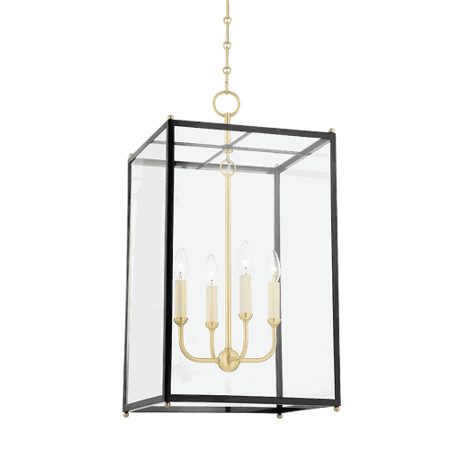 Aged Brass Four Light Lantern from the Chaselton Collection
